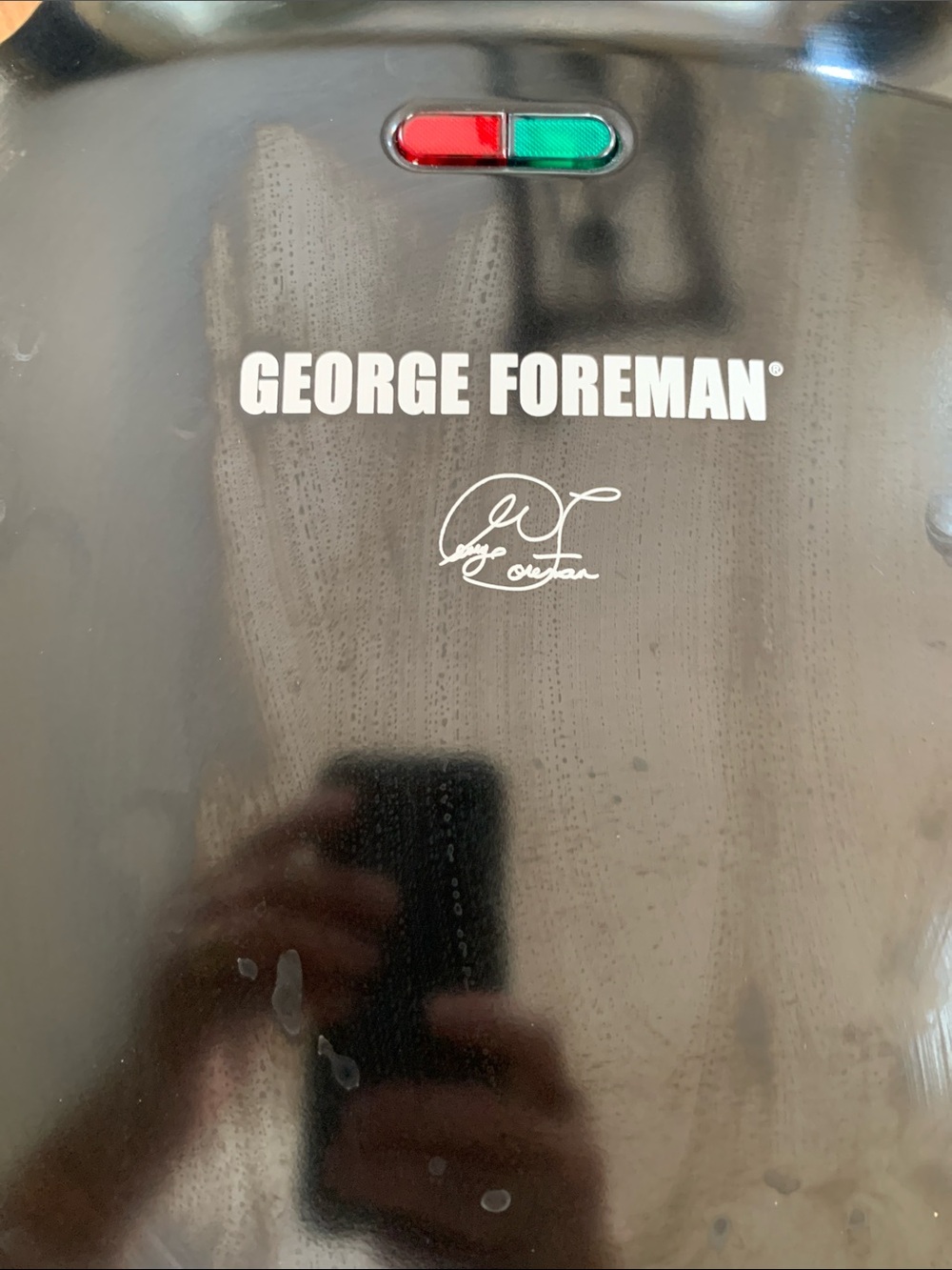 George Foreman Black Electric Grill - Red/Green Indicator Lights